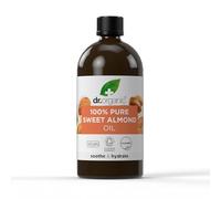 Aceite de Almendra Dulce Dr Organic, 100% Puro y Natural, Hidratante, Multiacción, Cara, Cuerpo y Cabello, Aceite Portador, Vegano, Libre de Crueldad, Sin Parabenos ni SLS, Orgánico, 100ml
