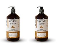 Aceite de Almendras Dulces 100% Natural 1L - Hidratante Corporal y Facial - Antiestrías y Masajes - Rico en Vitamina E - Formato Profesional - SAVINE DERM (Paquete de 2)