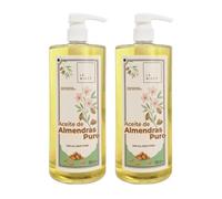 Aceite de Almendras Dulces Puro 2L | Fórmula Natural | Aceite Puro Para Masajes Profesional | Apto para Todo Tipo de Pieles | Sin Parafina ni Colorantes
