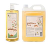 Aceite de Almendras Dulces Puro 5L + 1L | Fórmula Natural | Aceite Para Masajes Uso Profesional | Apto para Todo Tipo de Pieles | Sin Parafina ni Colorantes