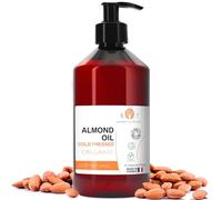 Aceite de Almendras Organico, Prensado en Frio, Puro, 100% Natural. Masaje Profesional, Cabello y Pestañas, Hidratante Corporal (Manos, Uñas) Facial (Antiedad), Estrias Embarazo - 250 ml