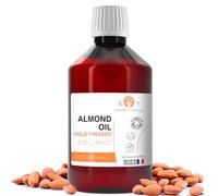 Aceite de Almendras Organico, Prensado en Frio, Puro, Natural. Aceite Masaje Profesional, Aceite Cabello y Pestañas, Hidratante Corporal (Manos, Uñas) Facial (Antiedad), Estrias Embarazo - 100 ml