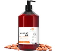 Aceite de Almendras Organico, Prensado en Frio, Puro, Natural, Masaje Profesional, Aceite Cabello y Pestañas, Hidratante Corporal, Manos, Uñas,Antiedad, Estrias Embarazo 500 ml
