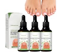 Aceite de árbol de té para uñas, fortalecedor de uñas, solución de reparación para uñas dañadas, descoloridas, uñas sanas formuladas, tratamiento no graso de absorción rápida (3 piezas)