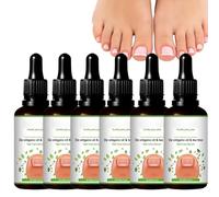 Aceite de árbol de té para uñas, fortalecedor de uñas, solución de reparación para uñas dañadas, descoloridas, uñas sanas formuladas, tratamiento no graso de absorción rápida (6 unidades)