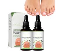 Aceite de árbol de té para uñas, fortalecedor de uñas, solución de reparación para uñas dañadas, descoloridas, uñas sanas formuladas, tratamiento no graso de absorción rápida (2 piezas)