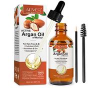 Aceite de Argán Para el Pelo 60ML Argan Oil Puro Rostro, Cuerpo, Cabello, Barba, Uñas - Vegano y Libre de Crueldad Natural y Prensado en Frío (Aceite de Argán)