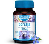 Aceite de Borraja 1000 mg con GLA 20% y Vitamina E Natural - Borago Officinalis Prensado en Frío - Contribuye a la Protección Celular y al Bienestar de la Piel - 30 Perlas - Naturmil - DietMed