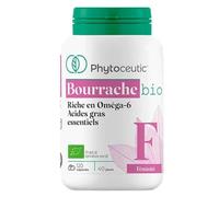 Aceite de borraja orgánico fitoceutico, 120 cápsulas
