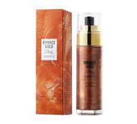 Aceite de brillo corporal per Il Corpo Illuminante per Il Viso Luminizer Corpo Highlighter Oli Brillanti Olio Glitter Shimmer Impermeabile Duraturo Idratante Liquido Luminizer(Ancient bronze gold)
