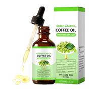 Aceite de café antiarrugas, 100% puro y natural, aceite de café verde para el rostro y el cabello, aceite de café facial antihinchazón y piel firme, aceite de café para el cuidado de la piel prensado
