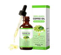 Aceite de café contra las arrugas - 100% puro y natural aceite de café verde arábica para cara, cuerpo y cabello, actúa contra la hinchazón y tonifica la piel, prensado en frío y vegano (60 ml)