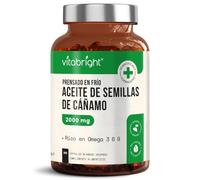 Aceite de Cáñamo - Omega 3 6 9 Capsulas Veganas | 210 Cápsulas, 2-3 Meses | Alta Concentración Para Dormir, Articulaciones | 100% Aceite de Cáñamo Alimentario Puro - Omega 3 Vegetal | VitaBright
