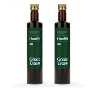 Aceite de cáñamo orgánico MeaVita, 100% puro y prensado en frío, paquete de 2 (2x 500ml)