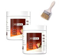 Aceite de cera de madera anticorrosión para exteriores, pulidor y limpiador de muebles de cera de abeja natural, agente de pulido para el cuidado de muebles, restaura y protege la madera, 100 g (2