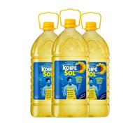 Aceite de Cocina Koipe Sol Girasol Alto Oleico Garrafa 5 L (Caja de 3 Garrafa de 5 L)