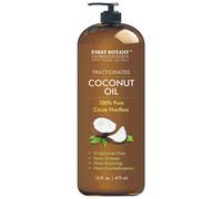 Aceite de coco fraccionado 16 fl. Oz - Aceite de coco MCT 100% natural y puro para la piel del cabello y el portador de aromaterapia Aceite de masaje