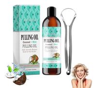 Aceite de Coco Natural Colutorio, Enjuague Bucal Aceite,de Dientes para Ayudar a Tener un Aliento Fresco,Blanquear los Dientes(100 ml)