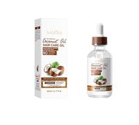 Aceite de coco para el cabello, 2 botellas de aceite de coco hidratante y calmante, aceite de coco líquido para el cuidado del cabello con tapón de goteo para hidratar y cuidar el cabello