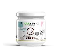 ACEITE DE COCO Virgen Extra BIO Ecosana by DRASANVI | 100% Natural y Orgánico | Apto para Cocinar, la Piel y el Cabello | 200 ml | Vegano y Comestible | Prensado en Frío