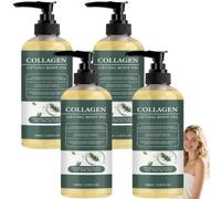 Aceite de colágeno para reafirmar la piel después de la ducha, cuidado reafirmante y liftante para piel flácida, aceite de masaje nutritivo e hidratante para cuello, escote, brazos, muslos (4 unidades