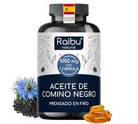 Aceite de comino negro - 1000 mg de aceite de semilla negra por cápsula (1x al día) - 6 meses de suministro - Nigella sativa prensado en frío - Con timoquinona y vitamina E - 180 Cápsulas