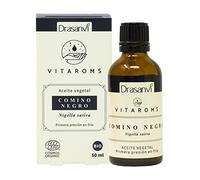 Drasanvi VITAROMS ACEITE VEGETAL COMINO NEGRO CERTIFICADO BIO ECOCERT - Primera presión en frío - Propiedades cicatrizantes y antioxidantes - VEGANO - SIN GLUTEN - 50 ml