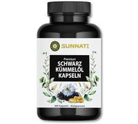 Aceite de comino negro Nigella Sativa - 400 cápsulas para 6 meses - 1000 mg dosis diaria con vitamina E - Aceite egipcio de comino negro de Sunnati - Prensado en frío en Alemania