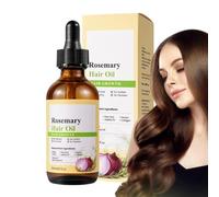 Aceite de crecimiento del cabello | 59 ml aceite romero con argán para pestañas, cejas, cara, cuidado la piel, masaje corporal, tratamiento pérdida cabello, nutre el cabelludo, mejora circulació
