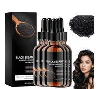 Aceite de crecimiento del cabello de sésamo negro, aceite de comino negro para el crecimiento del cabello, nutre el cabello, mejora el cabello seco y encrespado, adecuado para hombres y mujeres. (5