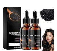 Aceite de crecimiento del cabello de sésamo negro, aceite de comino negro para el crecimiento del cabello, nutre el cabello, mejora el cabello seco y encrespado, adecuado para hombres y mujeres. (2