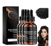 Aceite de crecimiento del cabello de sésamo negro, aceite de comino negro para el crecimiento del cabello, nutre el cabello, mejora el cabello seco y encrespado, adecuado para hombres y mujeres. (4