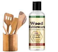 Aceite de cuidado de la madera de grado alimenticio, para tablas de cortar de madera, vajilla y muebles. Aceite de acabado de madera multifuncional perfecto para proteger y pulir artículos