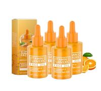 Aceite de cúrcuma para rostro y cuerpo, suero blanqueador de piel natural para manchas oscuras, reparación facial limpia la piel, equilibra el tono, minimiza los poros, hidratante (4 unidades)