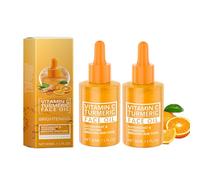 Aceite de cúrcuma para rostro y cuerpo, suero blanqueador natural para manchas oscuras, reparación facial limpia la piel, equilibra el tono, minimiza los poros, hidratante (2 unidades)