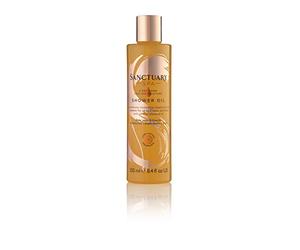 Aceite de ducha Sanctuary para spa, lavado corporal vegano, 2 días de larga duración, gel de ducha limpiador de humedad, para piel seca, con aceite de placer, sin crueldad, 250 ml