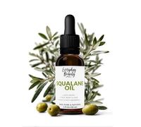Aceite de escualano, aceite facial 100% puro y natural derivado de plantas, botella de vidrio y cuentagotas, prensado en frío y sin refinar, aceite hidratante multiusos de grado premium para piel y