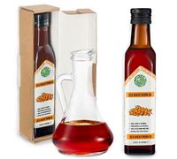 Aceite de Espino Amarillo Verde Siberiano - 250 ml Aceite de Fruta Hippophae Monovarietal, Virgen Extra Sin Refinar, Prensado en Frío