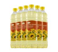 Aceite de girasol Coaliment 1 litro x 6 botellas. Total 6 litros.