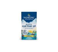 Aceite de hígado de bacalao del Ártico, 180 cápsulas blandas, con delicioso sabor a limón. Nordic Naturals