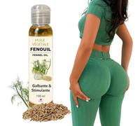 Aceite de hinojo puro 100% natural - Aceite para engordar las nalgas, gordas glúteos, reafirmar el pecho y desarrollar las caderas - Volumen y firmeza - Fabricación francesa - 100 ml