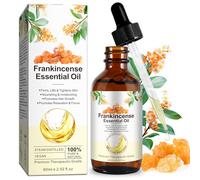 Aceite de incienso Frankincense 60 ml - 100% puro aceite esencial de incienso de Boswellia Serrata | Aceite natural para la piel para el rostro y el cuerpo | Vegano | Aromaterapia y relajación