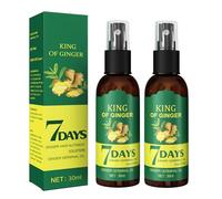 Aceite De Jengibre Anticaída De 7 Días, 2 Unidades. Spray De Jengibre Para Cabello Más Denso Y Voluminoso. Aceite Esencial De Sérum Germinal. Spray Reparador Y Fortalecedor