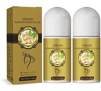 Aceite de jengibre RollOn de desintoxicación linfática, aceite de jengibre para drenaje del vientre, aceite adelgazante, aceite esencial de jengibre, aceite de masaje aromático para plantas