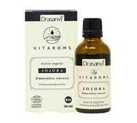 Drasanvi VITAROMS ACEITE VEGETAL JOJOBA CERTIFICADO BIO ECOCERT - Primera presión en frío - Proporciona una tez satinada - VEGANO - SIN GLUTEN - 50 ml