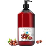 Aceite de Jojoba, BIO, Puro y Natural: Serum Facial, Hidratante Cabello y Barba, Desmaquillante, Limpiador Facial, Serum Pestañas, Aceite Cuticulas Uñas, Cuidado Piel Atópica - 1000 ml 1 L