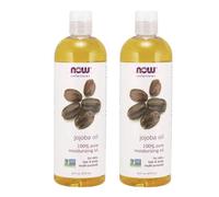 Aceite de jojoba NOW Solutions 100 % puro, hidratante y multiusos para rostro, cabello y cuerpo, 16 onzas (paquete de 2)