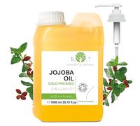 Aceite de Jojoba Puro Aceite Facial Aceite Desmaquillante Aceite Corporal Aceite de Masaje Estrias Aceite Pelo Aceite Barba Aceite Uñas - 1000 ml 1 L
