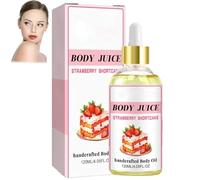 Aceite de Jugo Corporal Tarta de Fresa Aceite Corporal Hidratante Aceite de Jugo Corporal Sabor a Fresa Relajante Músculo para Hombres y Mujeres Aceite de Masaje Reduce la Piel Seca