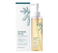 Acéite De Limpieza Facial De Soja, Con Fórmula Hidratante Calmante, 120ml, Acéite Ligero De Limpieza Profunda, Desmaquillante Hidratante, Suavé Y Fácil De Disolver, Para Mujeres, Rutina Diaria